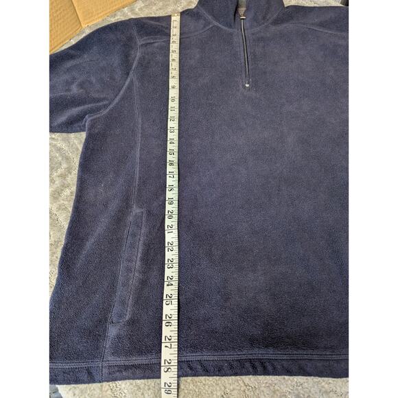St John's Bay Quarter Zip Pullover MENS SIZE Medium Black Fleece Sweater comfy - Picture 6 of 8